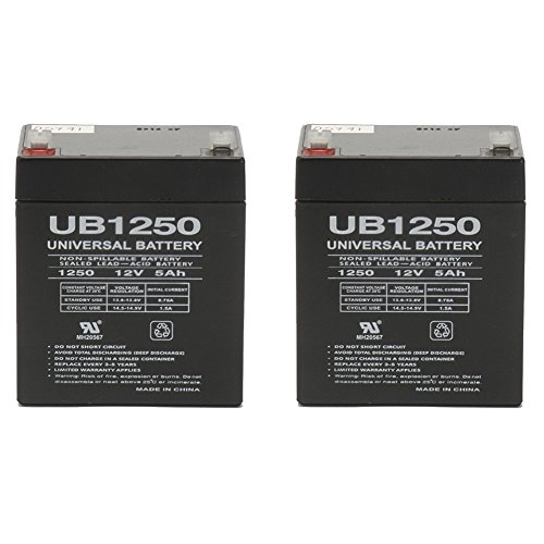 0014891937925 - 12V 5AH TOYO SLA 6FMH4 REPLACEMENT BATTERY - 2 PACK