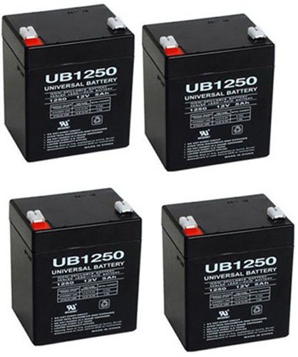 0014891937949 - 12V 5AH TOYO SLA 6FMH4 REPLACEMENT BATTERY - 4 PACK