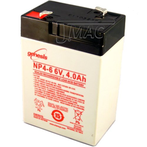 EnerSys Genuine NP4-6 6V 4Ah Sealed Lead Acid Battery 