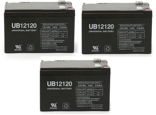 0014891974142 - 12V 12AH F2 WHEELCHAIR SCOOTER BATTERY REPLACES TOYO 6FM12 - 3 PACK