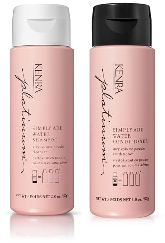 0014926282044 - KENRA PLATINUM SIMPLY ADD WATER SHAMPOO AND CONDITIONER SET | AIRY VOLUME POWDER CLEANSER | 2 OZ.