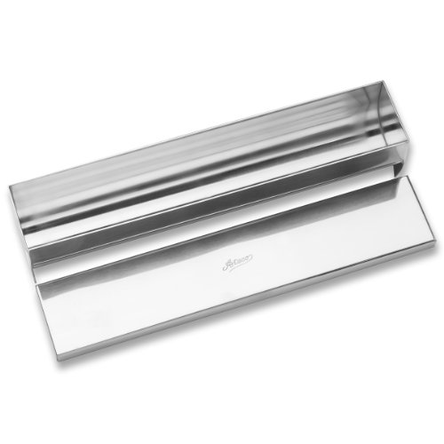 0014963049181 - ATECO STAINLESS STEEL TERRINE MOLD WITH COVER, ROUND BOTTOM, 11.75- BY 2.25-INCH