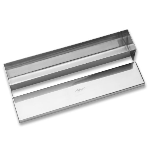 0014963049204 - ATECO STAINLESS STEEL FLAT BOTTOM TERRINE MOLD WITH COVER, 11.75- BY 2.25-INCHES