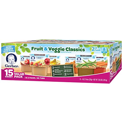 Gerber 2nd Foods Fruit And Veggie Value Pack 4 Oz 30 Ct Gtinean