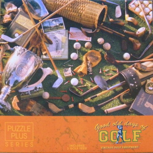0015012014709 - GOOD OLD DAYS OF GOLF: VINTAGE GOLF EQUIPMENT (INCLUDES 3 GOLF TEES!) PUZZLE PLUS SERIES!