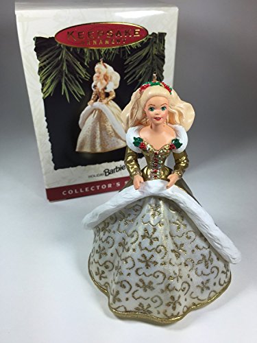 0015012134100 - BARBIE IN GOLD CHRISTMAS GOWN HALLMARK HOLIDAY COLLECTOR'S SERIES KEEPSAKE ORNAMENT