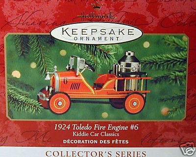 0015012564426 - HALLMARK KEEPSAKE ORNAMENT - KIDDIE CAR CLASSICS - 1924 TOLEDO FIRE ENGINE #6 QX6691