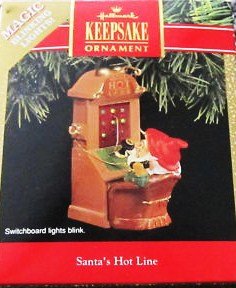 0015012693225 - HALLMARK KEEPSAKE 1991 SANTA'S HOT LINE MAGIC CHRISTMAS ORNAMENT