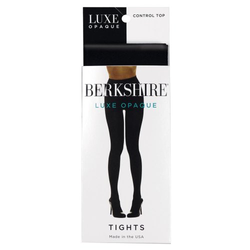 0015182351628 - BERKSHIRE WOMEN'S LUXE OPAQUE CONTROL TOP TIGHTS 4741, BLACK, TALL
