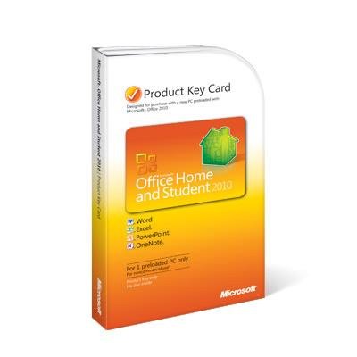 0151902925189 - MICROSOFT OFFICE HOME & STUDENT 2010 PRODUCT KEY CARD