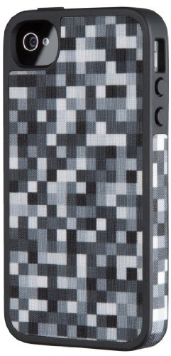 0151903053744 - SPECK PRODUCTS SPK-A1009 FABSHELL FABRIC HARD SHELL CASE FOR IPHONE 4/4S - 1 PACK - CARRYING CASE - PIXELPARTY BLACK/WHITE