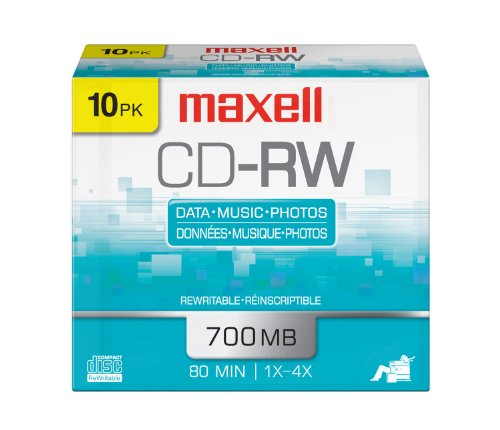 0151903506486 - MAXELL 630011 700MB 80 MINUTE CD-RW (10PK CASE)