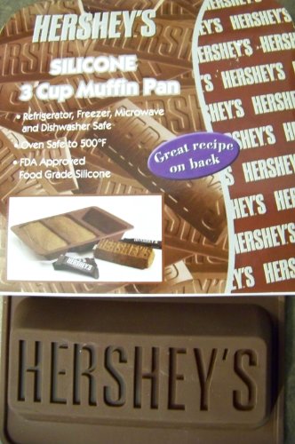 0015388094619 - HERSHEY'S SILICONE 3 CUP MUFFIN PAN