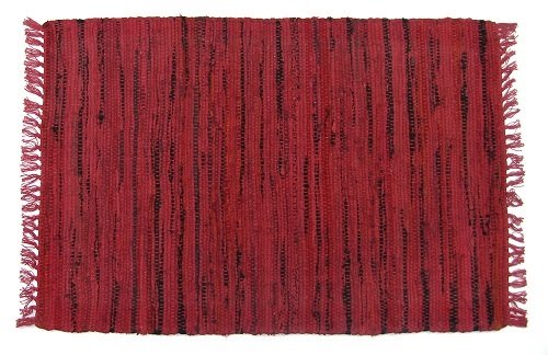 0015542053759 - COUNTRY RAG RUG IN RED, 100% COTTON, 2 X 3 THROW RUG