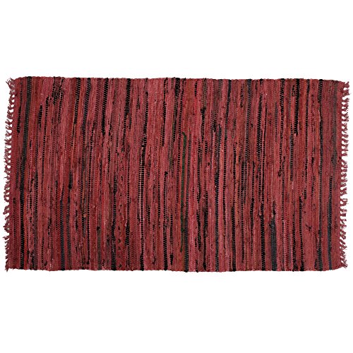 0015542053766 - COUNTRY RAG RUG IN RED 30 X 50, COTTON RAG RUG