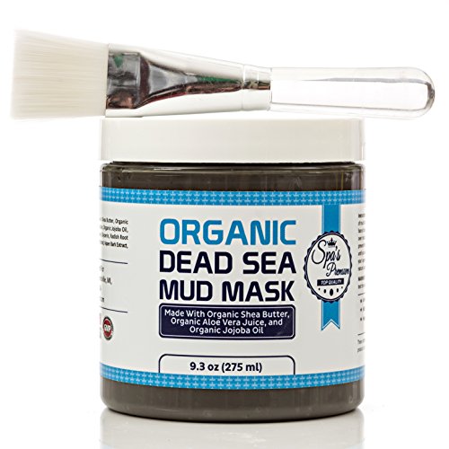 0015568028243 - DEAD SEA MUD MASK WITH FREE FACE BRUSH - HUGE 9.3OZ FACIALS AND MOISTURE BODY MASK - CLEARS ACNE - ANTI-AGING MASK - EXFOLIATE YOUR SKIN'S PORES - NATURAL MOISTURIZE - ALL NATURAL - NO ARTIFICIAL PRESERVATIVES - ORGANIC - ALOE VERA JUICE - JOJOBA OIL - S