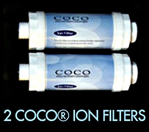 0015568206542 - 2 REPLACEMENT ION WATER FILTERS FOR COCO BIDETS - HARD WATER FILTER PURIFIER STOPS CLOGGING JETS WATER LINES NEW