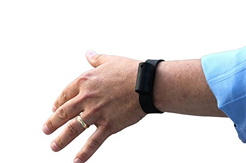 0015568246777 - PEPPER SPRAY BRACELET WITH ADJUSTABLE SILICONE BAND, BLACK | CONTAINS 3 - 6 BURSTS OF 10% OLEORESIN CAPSICUM (OC) | LIGHTWEIGHT & DISCREET FOR MEN OR WOMEN FROM LITTLE VIPER | CANNOT SHIP TO MA OR NY