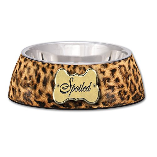 0015568923548 - LOVING PETS SPOILED LEOPARD MILANO BOWL FOR DOGS AND CATS, SMALL