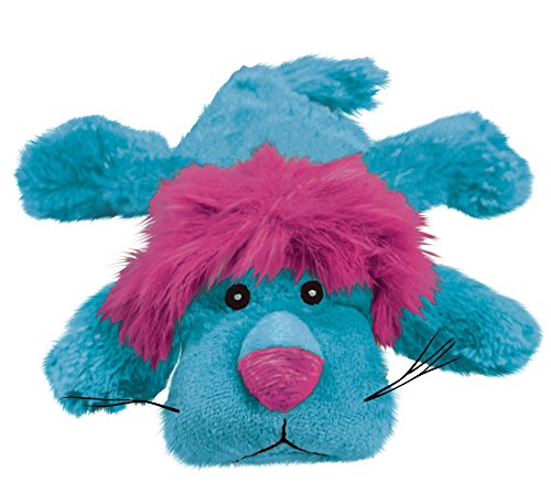 0015568951688 - KONG COZIE KING THE PURPLE HAIRED LION, MEDIUM DOG TOY, BLUE
