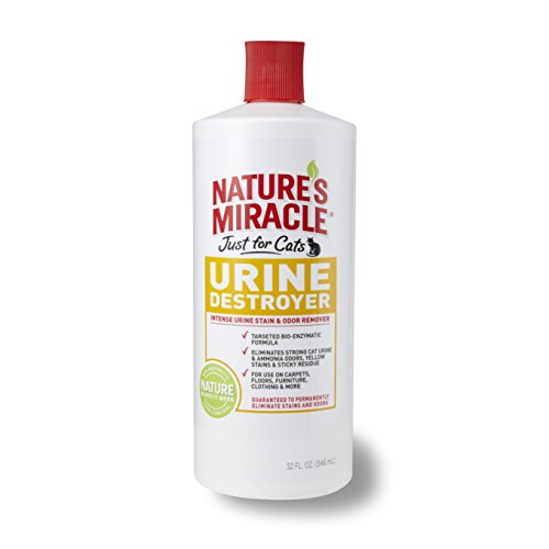 0015568963469 - NATURE'S MIRACLE JUST FOR CATS URINE DESTROYER INTENSE URINE STAIN & ODOR REMOVER, 32-OUNCE POUR BOTTLE (P-5721)