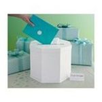0015586842098 - CELEBRATE DECOR EYELET GIFT CARD BOX-WHITE