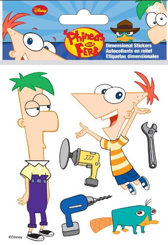 0015586903652 - DISNEY BOUTIQUE STICKERS, PHINEAS AND FERB