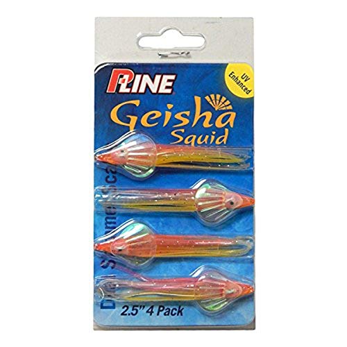 0015789039615 - P-LINE GEISHA SQUID (4 PACK), 2.5, PINK/YELLOW