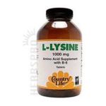 0015794013129 - L-LYSINE WITH B-6 1000 MG,250 COUNT