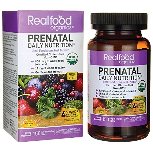 0015794091165 - REAL FOOD ORGANICS- PRENATAL VITAMINS DAILY NUTRITION 150 EASY TO SWALLOW TABLET