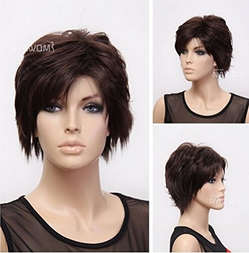 0015849180820 - SHORT WIGS DARK BROWN HAIR WIG MISS WIGS SYNTHTIC WIGS FOR WOMEN HIGH QUALITY KANEKALON WIGSFOR SALETS1248A-2-33