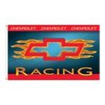 0015889103193 - CHEVY RACING WITH FLAMES FLAG WITH GROMMETS