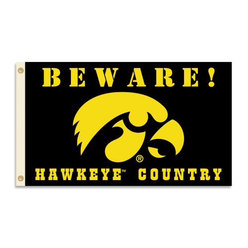 0015889357244 - NCAA IOWA HAWKEYES 3 X 5-FEET COUNTRY FLAG WITH GROMMETS