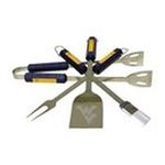 0015889610127 - WEST VIRGINIA MOUNTAINEERS FOUR PIECE BARBEQUE SET