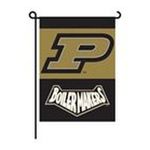 0015889830334 - PURDUE BOILERMAKERS TWO SIDED GARDEN FLAG SET WITH #11213 GARDEN POLE