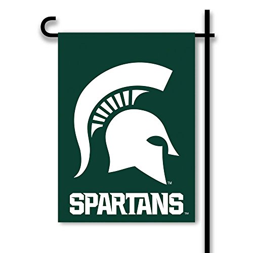 0015889831294 - NCAA MICHIGAN STATE SPARTANS 2-SIDED GARDEN FLAG, TEAM COLOR, ONE SIZE