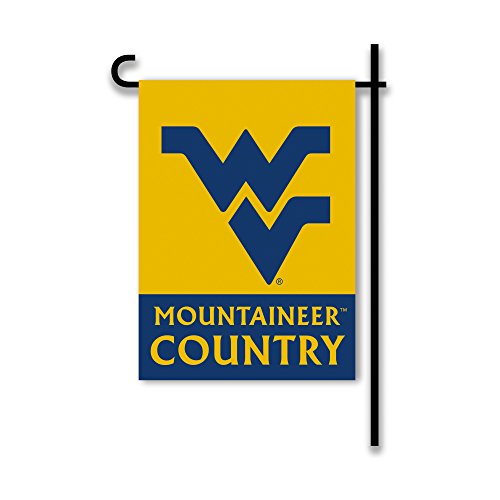 0015889832123 - NCAA WEST VIRGINIA MOUNTAINEERS 2-SIDED COUNTRY GARDEN FLAG, ONE SIZE, TEAM COLOR