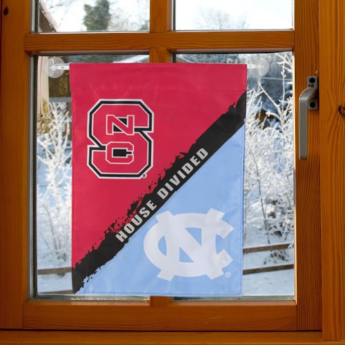 0015889838170 - NCAA N. CAROLINA-NC STATE 2-SIDED GARDEN FLAG-RIVALRY HOUSE DIVIDED