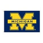 0015889951039 - MICHIGAN WOLVERINES FLAG WITH GROMMETS 95103