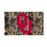 0015889954191 - OKLAHOMA SOONERS FLAG WITH GROMMETS - REALTREE CAMO BACKGROUND