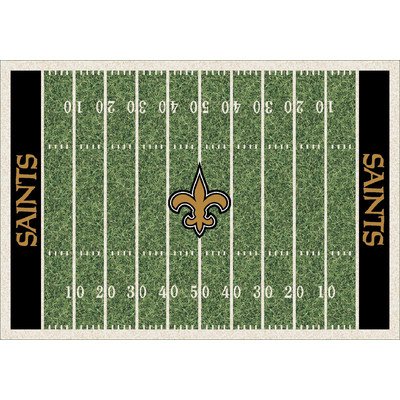 0015961414988 - MILLIKEN & COMPANY NEW ORLEANS SAINTS 3-FT. 10-IN. X 5-FT. 4-IN. HOMEFIELD AREA RUG