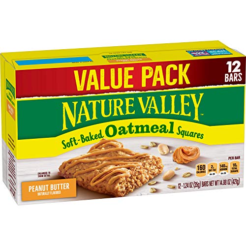 0016000145993 - NATURE VALLEY SOFT-BAKED OATMEAL SQUARES, PEANUT BUTTER, SNACK BARS, 12 CT
