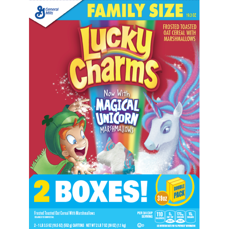 0016000147980 - LUCKY CHARMS MARSHMALLOW CEREAL, MAGICAL UNICORN, 2 BOXES - 38.6 OZ