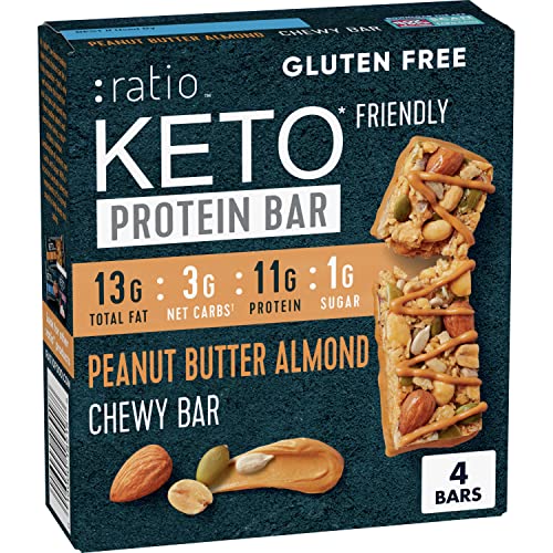 0016000189188 - :RATIO KETO FRIENDLY PEANUT BUTTER ALMOND CHEWY BARS 4 COUNT