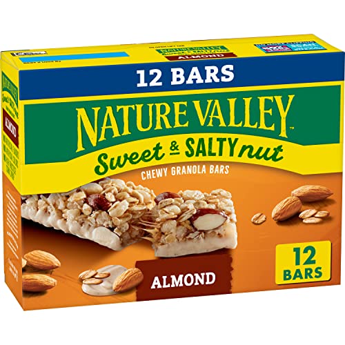 0016000189782 - NATURE VALLEY SWEET AND SALTY NUT BAR, ALMOND, VALUE PACK, 14.4 OZ, 12 COUNT BOX