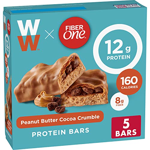 0016000194519 - FIBER ONE WEIGHT WATCHERS PEANUT BUTTER COCOA CRUMBLE PROTEIN BARS 5 COUNT, 7.45 OZ