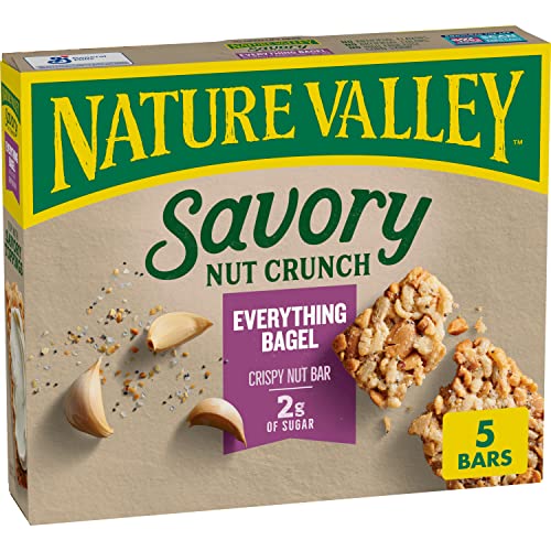 0016000200395 - NATURE VALLEY SAVORY NUT CRUNCH EVERYTHING GRANOLA BAR, 5 COUNT