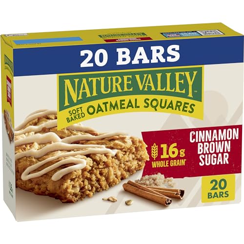 0016000200852 - NATURE VALLEY SOFT-BAKED OATMEAL SQUARES, CINNAMON BROWN SUGAR, 20 COUNT, 24.8 OZ