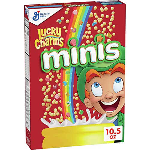 0016000201972 - LUCKY CHARMS MINIS CEREAL WITH MARSHMALLOWS, KIDS BREAKFAST CEREAL WITH WHOLE GRAINS, 10.5 OZ