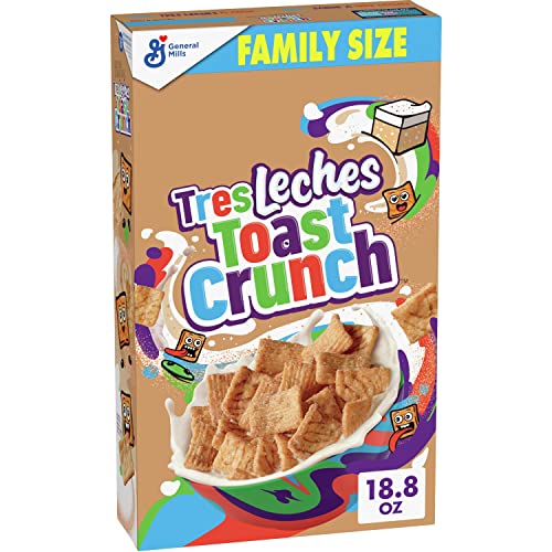 0016000202696 - TRES LECHES TOAST CRUNCH BREAKFAST CEREAL, CRISPY ARTIFICIALLY TRES LECHES FLAVORED CINNAMON CEREAL, FAMILY SIZE, 18.8 OZ